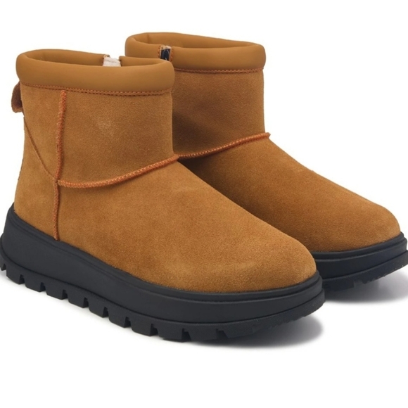 Size 8 - New Koolaburra By UGG Mini Hybrid Winter Boot Chestnut - Picture 3 of 16